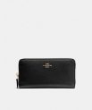 Coach 58059 leather zip wallet black