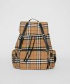 Burberry 8005141 large rucksack in vintage check nylon antique yellow