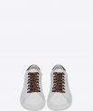 Saint laurent 582401 andy sneakers in smooth leather white