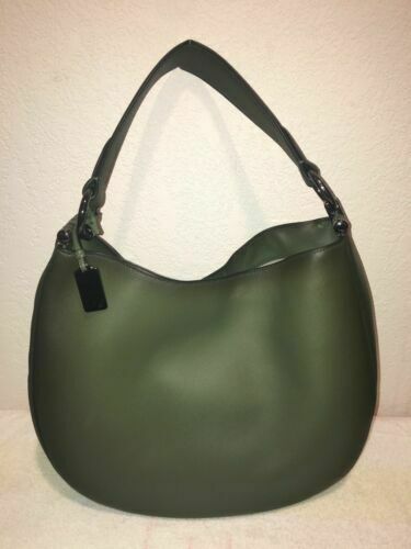 Coach 37905 leather hobo bag in military green