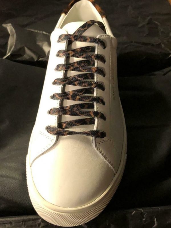 Saint laurent 582401 andy sneakers in smooth leather white