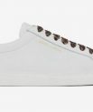 SAINT LAURENT 582401 ANDY SNEAKERS IN SMOOTH LEATHER WHITE