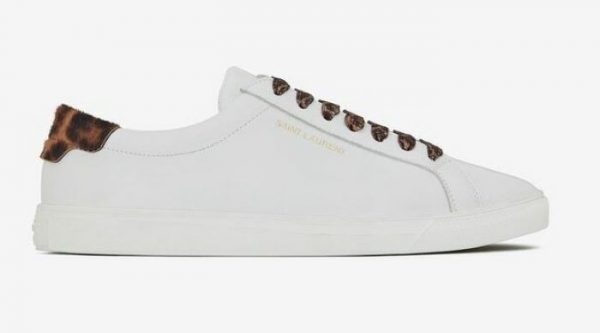 SAINT LAURENT 582401 ANDY SNEAKERS IN SMOOTH LEATHER WHITE