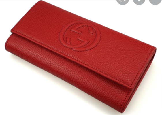 GUCCI 598206 CELLARIUS LEATHER WALLET RED