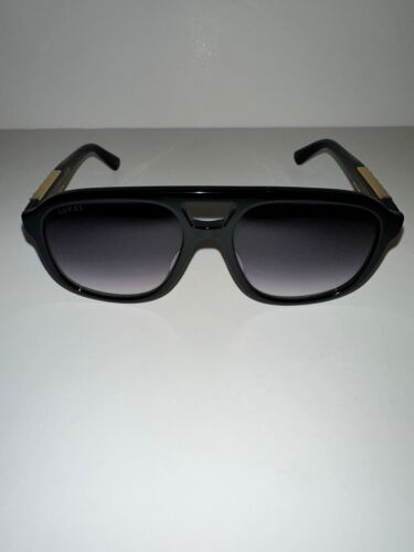 GUCCI 706688 NAVIGATOR FRAME SUNGLASSES WITH BROWN LENS